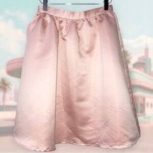 Nasty Gal Pinup Couture Glamorous Retro Satin circle Skirt Ballet Pink XS NWT